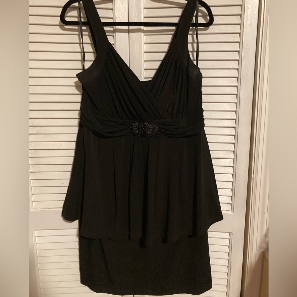 En Focus Women Black V Neck Sequin Dress